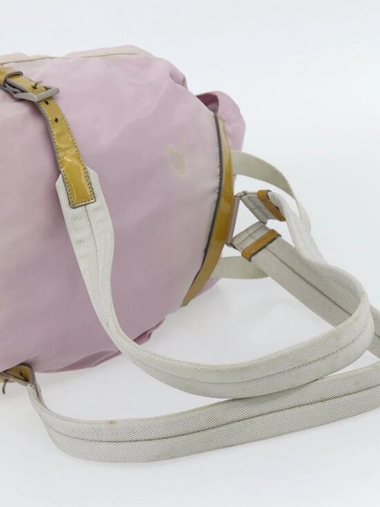 PRADA Backpack Nylon Pink Silver Auth 181159 main image 10